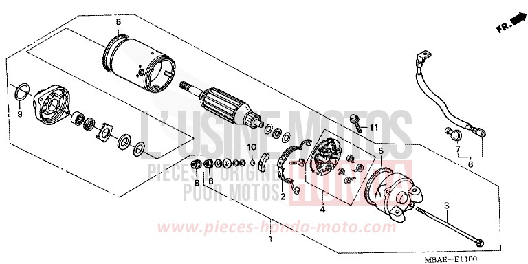 MOTEUR DE DEMARRAGE von Shadow Aero NOIR (NH1X) von 2000